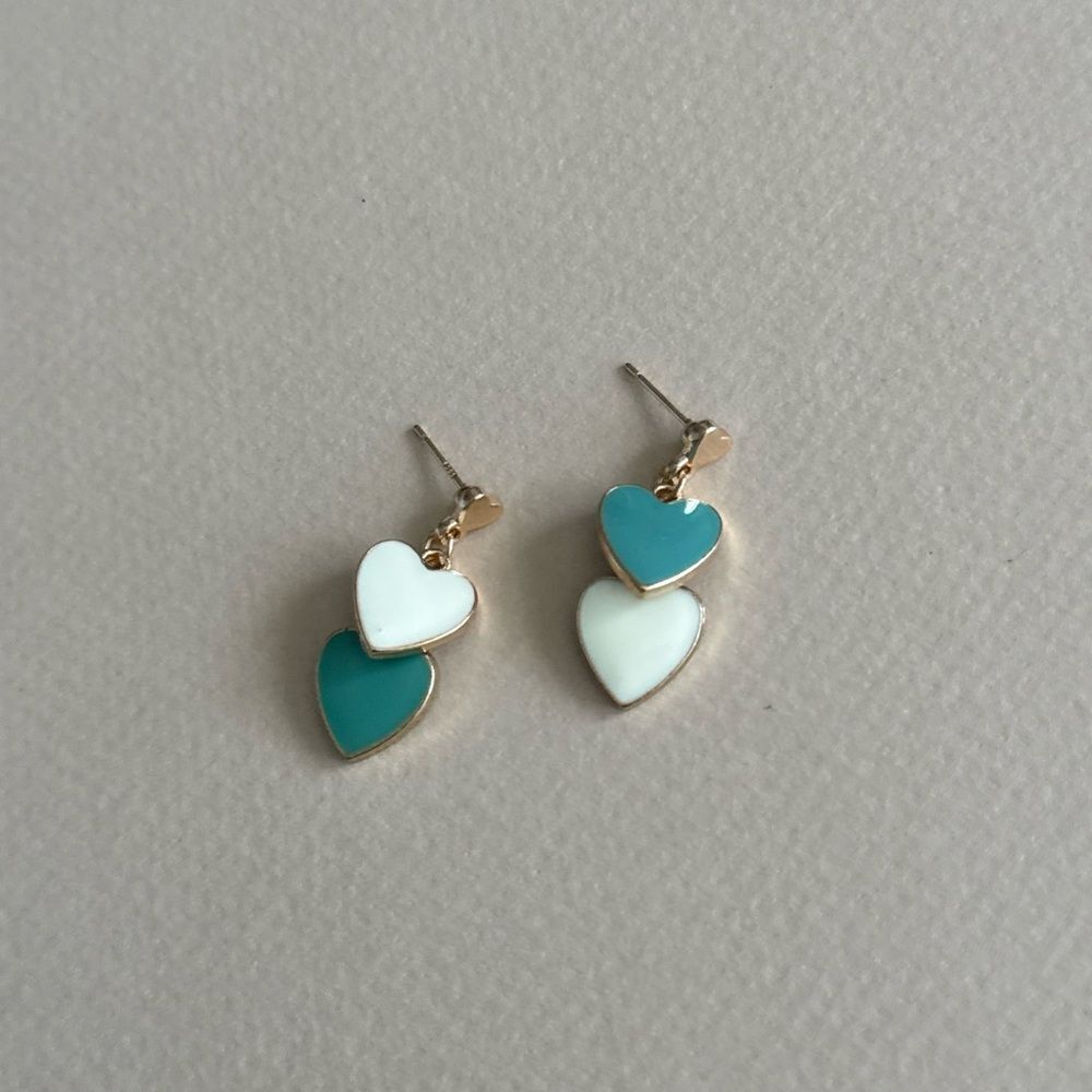 Heart Drop Earrings #1737 - Picture 2 of 4